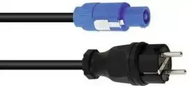 Maitinimo laidas PSSO POWERCON 5m H07RN-F 3G1,5 – laidas su PowerCON jungtimi, 5 m ilgio, H07RN-F guma, 3×1,5 mm²