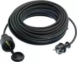Prailginimo laidas AS Schwabe 60315, 16 A, juodas, 15 m