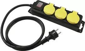 Maitinimo blokas EUROLITE 30240119 — 3 lizdai, IP44 apsauga, 5 m laidas