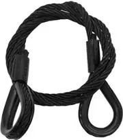 Plieninis trosas EUROLITE 5801049B 600x3 mm juodas su kilpiniu antgaliu