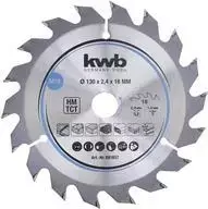 Pjūklo diskas KWB 581857 13 cm kietmedžiui, plastikui, fanerai, minkštmedžiui