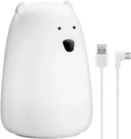 Goobay LED naktinė lemputė Polar Bear, šiltai balta ir 7 RGB spalvos, jutiklinis valdymas, Li-Ion 3.7 V 1200 mAh