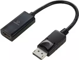 Renkforce RF-5596324 DisplayPort keitiklis [1x DisplayPort Kištukas - 1x HDMI Lizdas] Juodas DisplayPort 1.2 23 cm (RF-5596324)