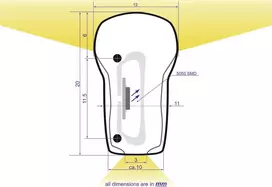 LED Neon Flex 230V slim EUROLITE 100 cm neutrali balta
