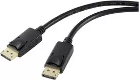 Renkforce DisplayPort jungiamasis laidas, DisplayPort kištukas – DisplayPort kištukas, 1,00 m, juodas, RF-5245266, DisplayPort 1.2