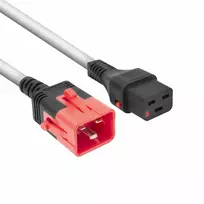 ACT maitinimo laidas C19 IEC Lock – C20 IEC Lock Dual Locking baltas 1 m, PC3635