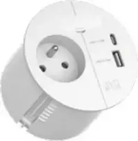 Maitinimo juosta Bachmann LOOP IN CHARGE 938.302 su 1x UTE kištukiniu lizdu ir 1x USB 22W