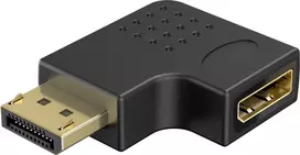 Goobay DisplayPort kampinis adapteris 90° kairėn juodas (77132)