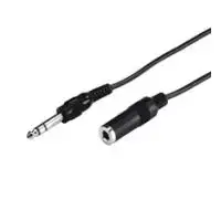 Wentronic Goobay 6,35 mm garso ilginimo laidas, 5 m - 6,35 mm kištukas (3 kontaktai, stereo) > 6,35 mm lizdas (3 kontaktai, stereo) (50428)