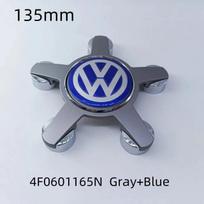 For VW Volkswagen Jetta MK5 Golf 4pcs 135mm Volkswagen Golf Polo Car Wheel Center Caps 5Pins Rim Hub Cover Hubcap Logo Badge Emb 135mm cap 4pcs gray