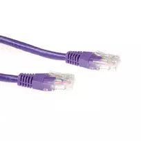 ACT Purple 1 m U/UTP CAT6A jungiamasis kabelis su RJ45 jungtimis