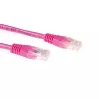 ACT Pink 20 m U/UTP CAT6A patch kabelis su RJ45 jungtimis
