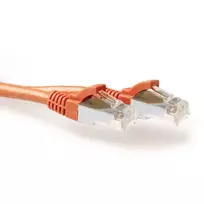 ACT Orange 5 metrų LSZH SFTP CAT6A patch laidas su apsauga nuo užkliuvimo ir RJ45 jungtimis