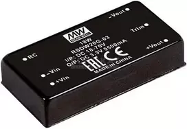 MEAN WELL RSDW20F-15 maitinimo blokas ir įtampos keitiklis, 20 W, 15 V