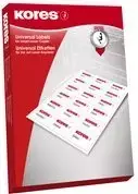 Kores Universal Power Labels L210297.25PE etiketės, 210 x 297 mm, baltos, su specialiais klijais