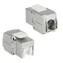 ACT Keystone Jack RJ45 CAT6 ekranuotas beįrankis su užraktu sidabrinis baltas