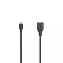 Hama Flexi-Slim USB laidas USB 2.0 0.15 m Micro-USB A USB A Juoda