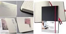 Sigel Conceptum Užrašų knyga A4 194 lapai juoda raudona