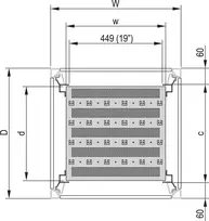 SCHROFF 19 inch lentyna stelažui, stacionari, 75 kg - 19 inchFACHB.STAT.600B 900T 7021 (22117844)