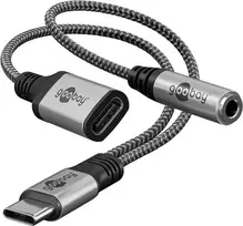 Goobay Adapter USB-C™ į USB-C™ ir lizdas 3,5 mm AUX (74524)