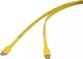 Renkforce USB 2.0 laidas, USB-C kištukas – USB-C kištukas, geltonas, metrinis žymėjimas (RF-6721074)