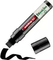 Marker Edding 52 EcoLine juodas antgalis 4.0–15.0 mm, juodas rašalas, papildomas korpusas