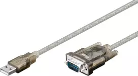 Wentronic Goobay USB Serial RS232 keitiklis, 1,5 m - USB 2.0 kištukas (A tipas) > D-SUB/RS-232 kištukas (9 kontaktų) (68875)