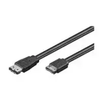 Wentronic Goobay HDD eSATA kabelis 1,5Gbit/s / 3Gbit/s / 6Gbit/s, juodas, 0,5 m – SATA L tipo kištukas > eSATA I tipo kištukas (93246)