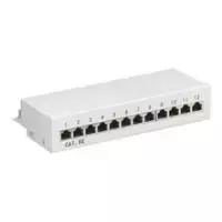 Wentronic Goobay CAT 5e Mini / Stalo skydelis, 12 prievadų, pilkas - STP ekranuotas (93041)