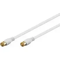 Wentronic Goobay SAT jungiamasis kabelis, F-Quick, 100% ekranuotas, auksuotas, baltas, 5 m - F-kištukas (Quick) F-kištukas (Quick) (62747)