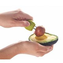 Avocado Slicing Tool 3 in 1 Avocado Cutter Tool with Comfort Grip Handle Shea Corer Peeler Kitchen Tools beige