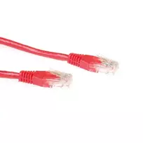 ACT raudonas 2 m U/UTP CAT6A jungiamasis kabelis su RJ45 jungtimis