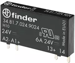 FIN 34.81 05-024 – Įkišama relė 1 normaliai atviras kontaktas 2A 5VDC/24VDC (34.81.7.005.9024)