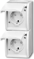 Kištukinis lizdas Busch Jaeger 20-02 EBW-54 CEE 7/3 baltas (2084-0-0722)