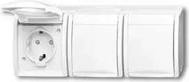 Busch Jaeger 2300/3 EBW-54 Kištukinis lizdas CEE 7/3 baltas (2084-0-0724)