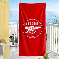 Arsenalas Logo Paplūdimio rankšluostis Super minkštas mikropluoštas Greitai džiūstantis audinys Patogus Lengvas 80cmx160cm(31x63inch)