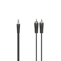 Hama Essential Line 00200720 audio laidas, 3,5 mm stereo mini jack kištukas – RCA kištukas, 1,5 m, juodas
