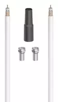 Hama Digital koaksialinis kabelis 10 m F tipo juodas, metalinis, baltas