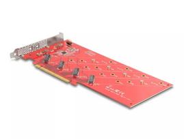 DeLOCK PCI Express x16 kortelė 4 x vidiniams NVMe M.2 Key M 110 mm bifurkacija