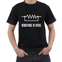 Pasipriešinimas yra beviltiškas Borg trumpomis rankovėmis vyriški marškinėliai vasaros vyriški drabužiai laisvalaikio hiphopo trumpomis rankovėmis viršus T-shirt M white