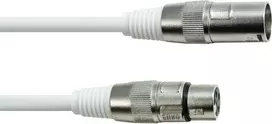 DMX kabelis EUROLITE XLR 3 kontaktų 10 m baltas