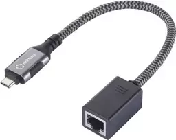 Renkforce USB-C į Gigabit Ethernet Mini Adapteris Juodos spalvos Tinklo Adapteris USB-A USB 3.2 (RF-6410612)
