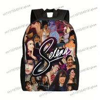 [Selena Quintanilla Backpack] ZLIENSZUS Selena Quintanilla Backpack - Lightweight Durable School & Travel Bag with Single Pocket One Size gray