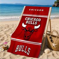 Red Bulls Basketball Beach Towel, Super Soft Microfiber, Perfect Gift for Her/Him, Birthday, for Pool, Beach, Travel, Decor Beach Party 70cmx140cm(27x55inch) brown