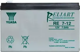 Sandarioji švino rūgšties baterija Yuasa RE7-12 12V 7Ah AGM atsarginiam maitinimui