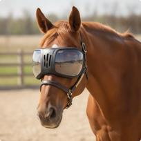 Žirgo akys Žirgo veido apsauga Atspari apsauga su skaidriu stiklu Vėjui atspari Equine gray