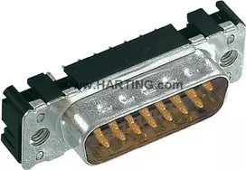 Harting D-SUB kištukas 25 kontaktų 180° lituojamas 09 65 361 7712 1 vnt.