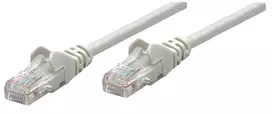 Intellinet tinklo jungiamasis kabelis, Cat6, 0,25 m, pilkas, varinis, U/UTP, PVC, RJ45, paauksuoti kontaktai, su apsauga nuo užsikabinimo, su gaubtu, viso gyvenimo garantija