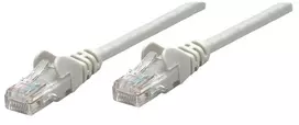 Intellinet tinklo kabelis, Cat6, 0,25 m, pilkas, CCA, U/UTP, PVC, RJ45, auksuoti kontaktai, be užkablių, su apsauginiu gaubteliu, garantija visam laikui