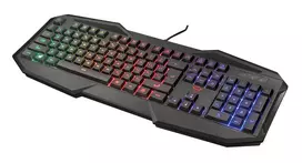 Žaidimų klaviatūra Trust GXT 830-RW Avonn USB vokiškas išdėstymas juoda RGB LED